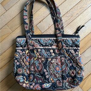 Vera Bradley Boho Floral Patterned Quilted Tote Bag